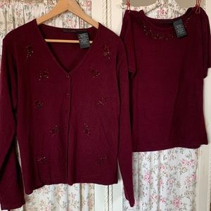 Sweater twin set sz8/10